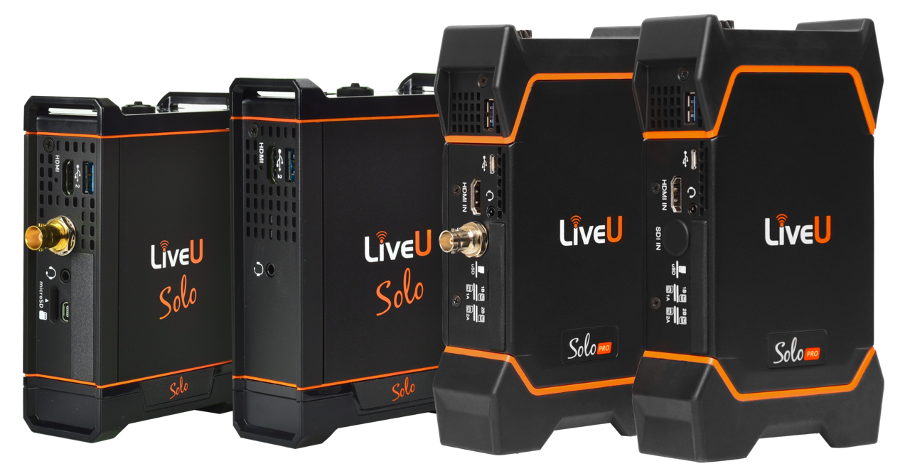 LiveU Solo Lineup (SDI, HDMI, Pro)